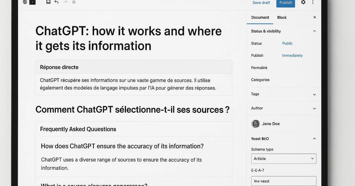 Application concrète : Comment être cité dans ChatGPT depuis WordPress