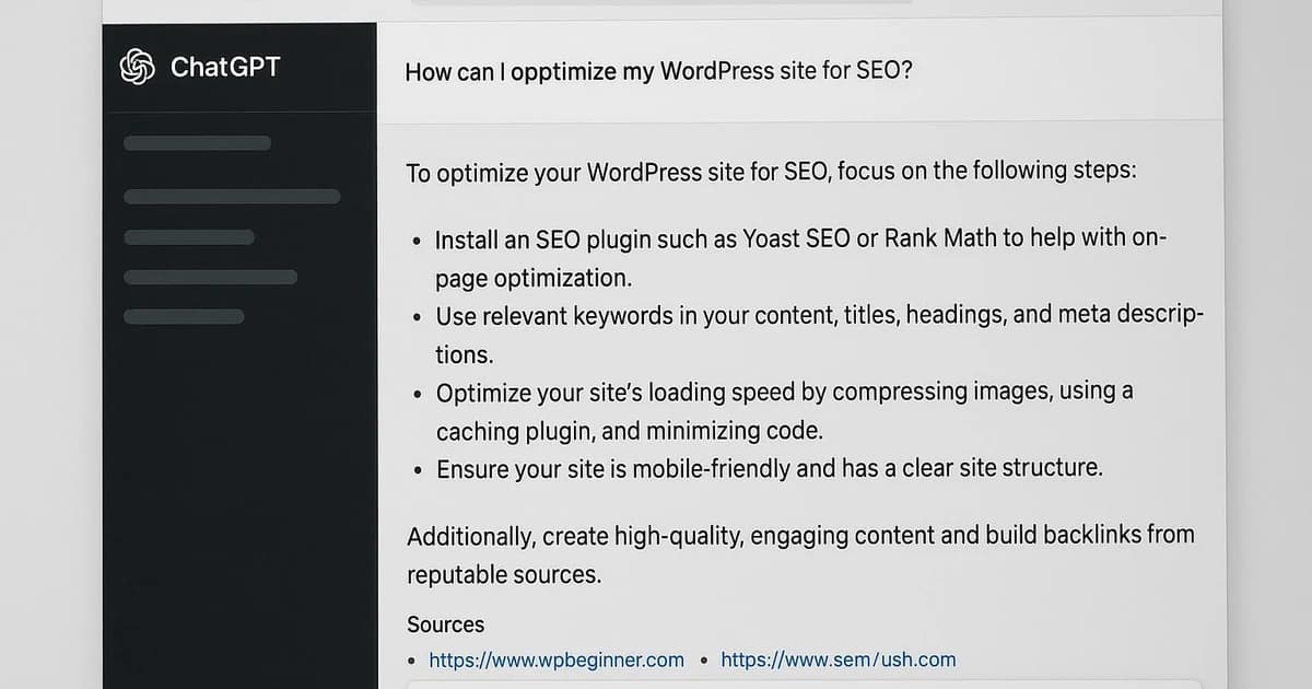 Comment être cité dans ChatGPT depuis WordPress