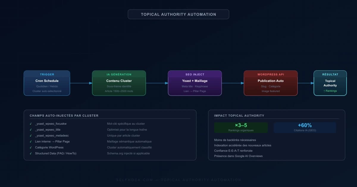 Workflow automatisation Topical Authority WordPress