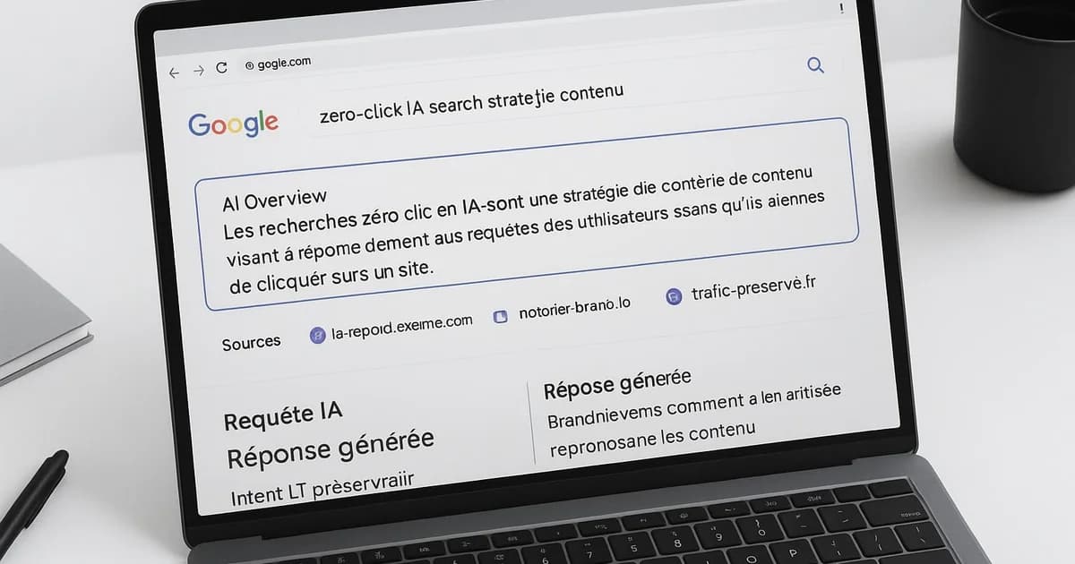 Zero-click IA search : stratégie de contenu à adopter