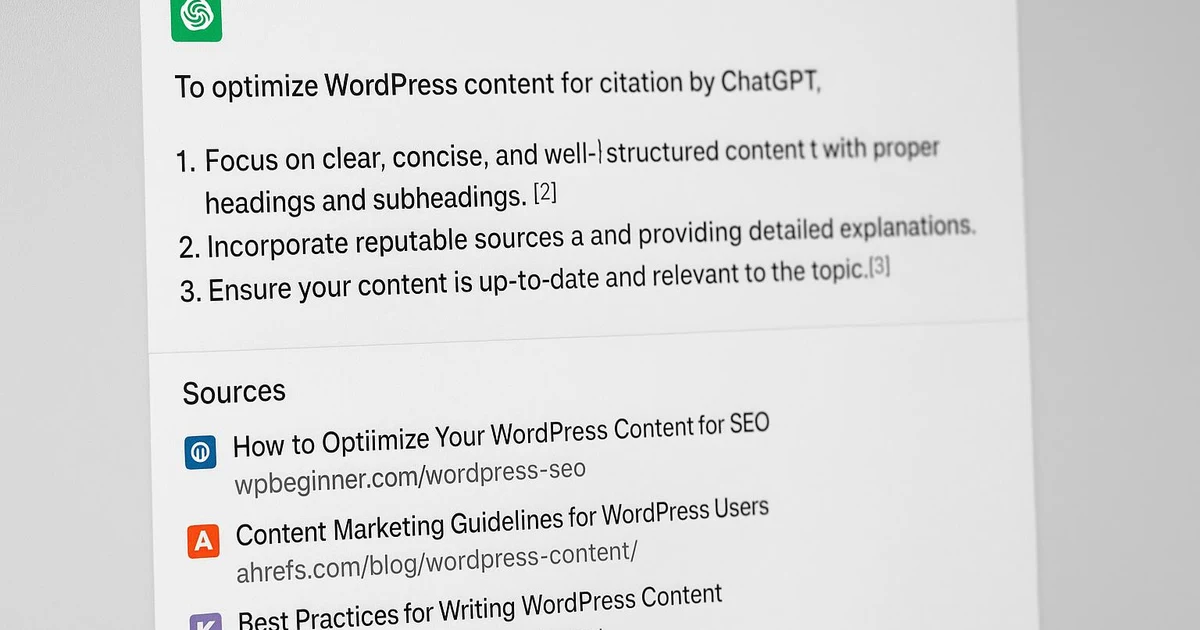 Methodology: How to Get Cited in ChatGPT from WordPress