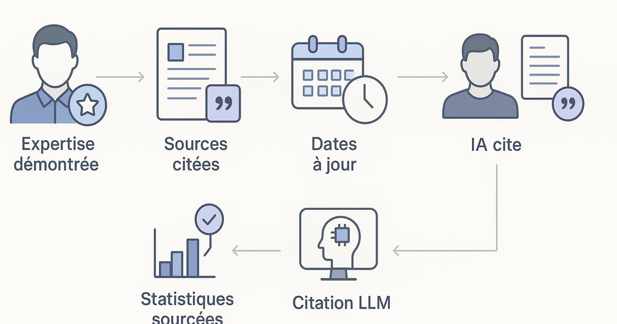 Illustration : Contenu autoritaire GEO : E-E-A-T et citations IA en 2026