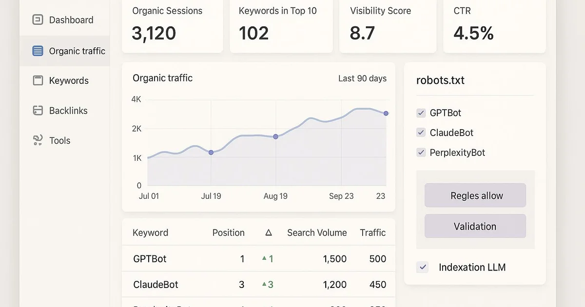 Illustration : Crawlabilité LLM et robots.txt : SEO pour l'ère de l'IA