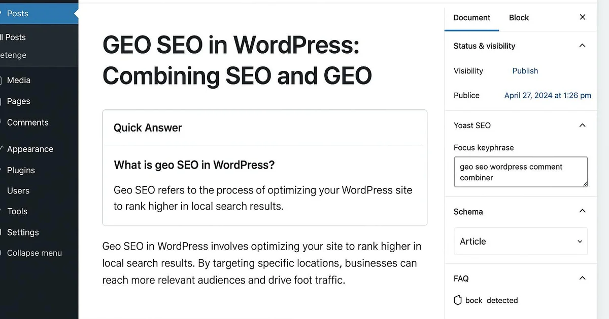 GEO SEO WordPress: How to Combine Both Approaches