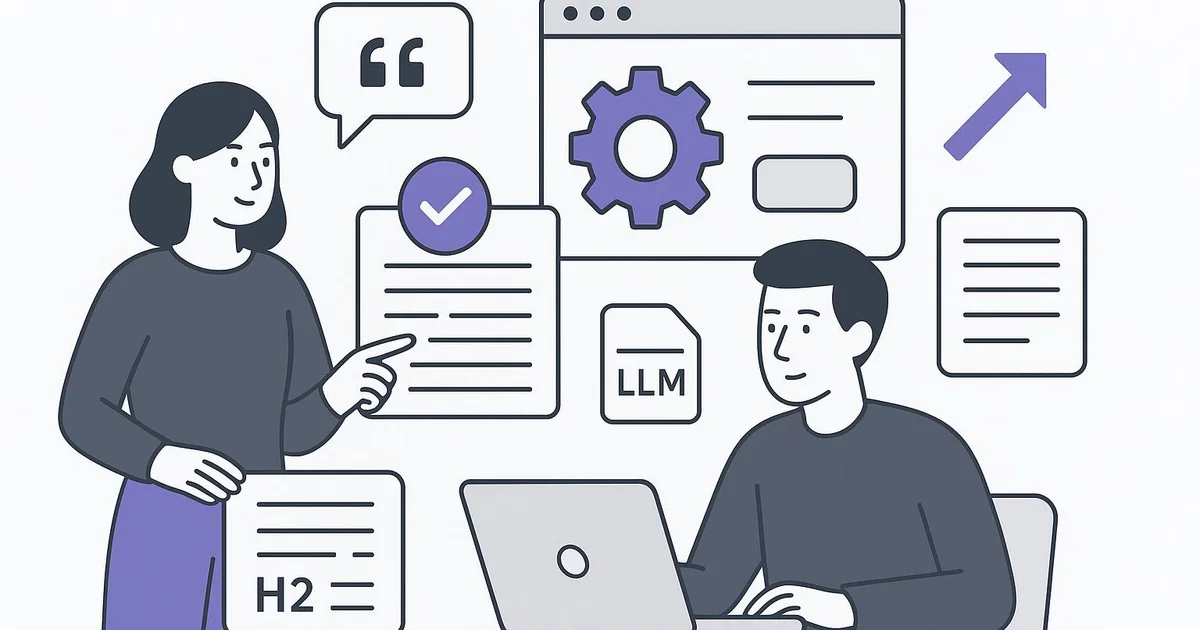 Illustration : Optimiser un contenu pour LLM : méthodes et signaux clés