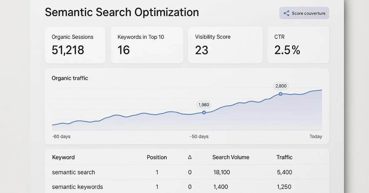 Illustration : Semantic Search Optimization : SEO et IA à l'ère sémantique