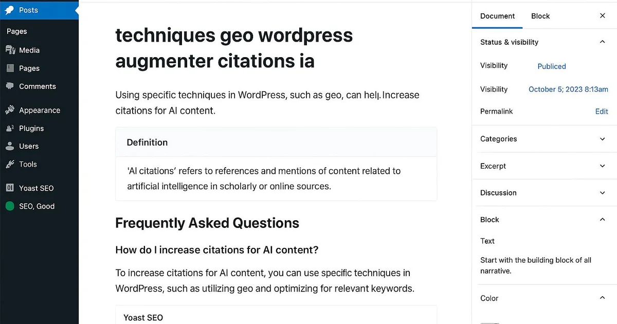 Methodology: WordPress GEO Techniques to Boost Your AI Citations