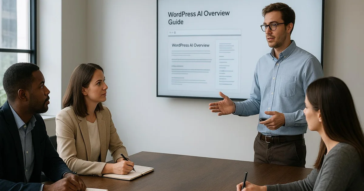 Application concrète : WordPress AI Overviews : guide complet pour être cité