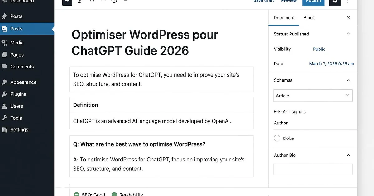 Methodology: Optimize WordPress for ChatGPT: 2026 Guide