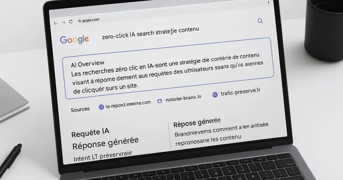 Zero-click IA search : stratégie de contenu à adopter